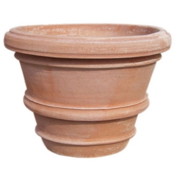 Großer Terracotta Blumentopf - Vaso liscio doppio bordo